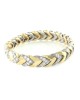 Pave Diamond Bracelet with Chevoron Design in 18K Yellow Gold and Platinum